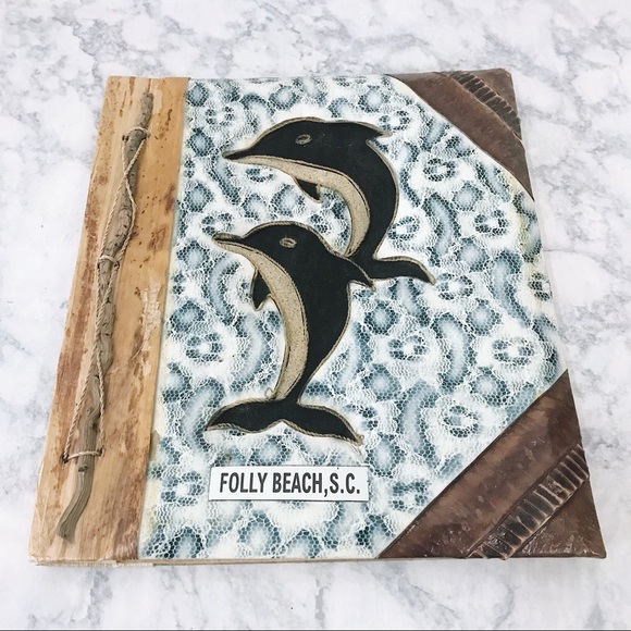 Folly Beach Photo Album Made w/ Natural Materials - Picture 1 of 7
